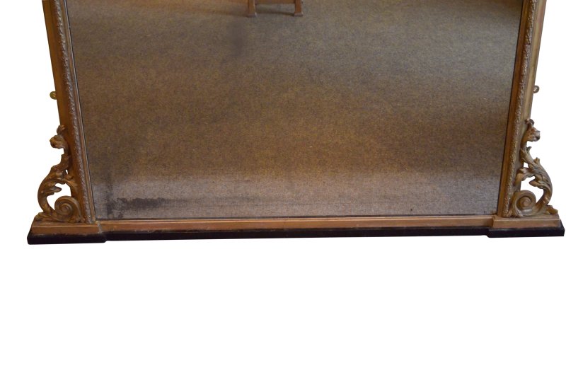 Large Antique Wall Mirror Overmantle Mirror H170cm - Image 4